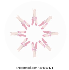 pointe shoes ballet ballerina dancer vector