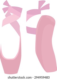 pointe shoes ballet ballerina dancer vector