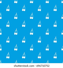 Pointe shoes pattern repeat seamless in blue color for any design. Vector geometric illustration