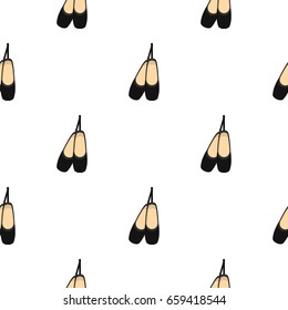 Pointe shoes pattern seamless flat style for web vector illustration