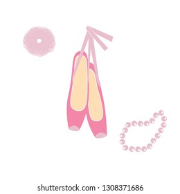 Pointe shoes vector illustration