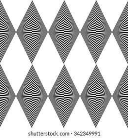 Pointed, angular shapes with alternating fill. Seamless design.