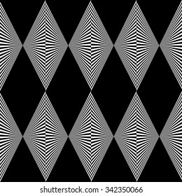 Pointed, angular shapes with alternating fill. Seamless design.