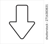 Up pointed arrow icon. Upward arrow icon symbol. Vector icon thin line design. Symbol of back and backward.