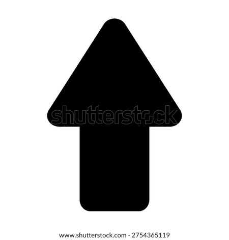 Up pointed arrow icon. Upward arrow icon symbol. Vector icon flat design. Symbol of back and backward.