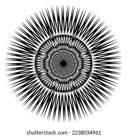 Pointed circle geometric mandala vector