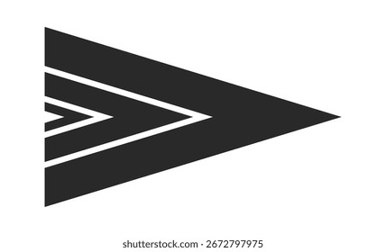Diseño de flecha negra con cursor puntiagudo