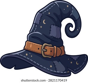 Sombrero bruja azul oscuro