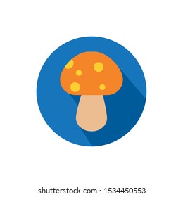 Pointed fungi mushroom design, nature fungus food forest plant and autumn theme Vector illustration