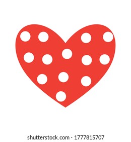 pointed heart flat style icon design of love passion and romantic theme Vector illustration