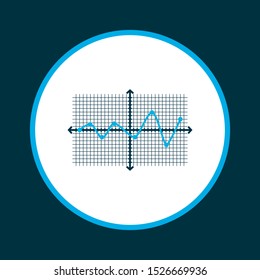 Pointed lines grid icon colored symbol. Premium quality isolated chart element in trendy style.