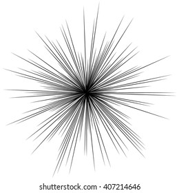 Pointed, sharp abstract shape - Radiating, bursting edgy, sharp lines. Explosion, flash shape