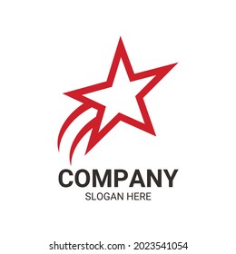 Pointed star flat vector icon. Rating flat vector icon. Stylized linear shape star logo design template.