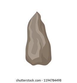 Pointed stone, tool of prehistoric man vector Illustration on a white background