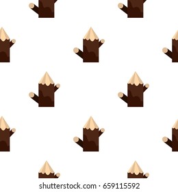 Pointed woden stump pattern seamless for any design vector illustration