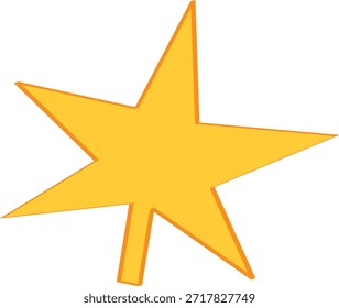 Elemento de Vector de varita mágica de icono de chispa amarilla puntiaguda sobre fondo negro Gráfico limpio
