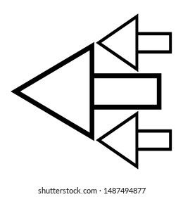 pointer arrow icon design vector template