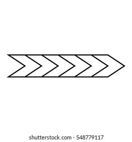 Pointer arrow icon. Outline illustration of pointer arrow vector icon for web