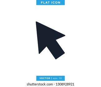 Pointer Arrow Icon Vector Design Template. Click Sign