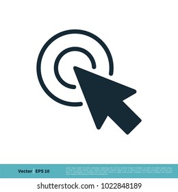 Pointer Arrow Icon Vector Logo Template Illustration Design. Vector EPS 10.