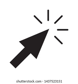 pointer arrow icon vector in simple style