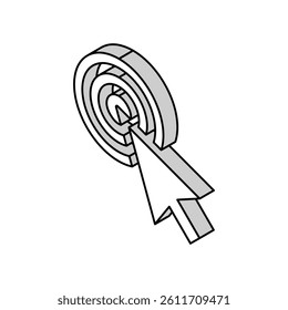 pointer arrow isometric icon vector. pointer arrow sign. isolated symbol illustration