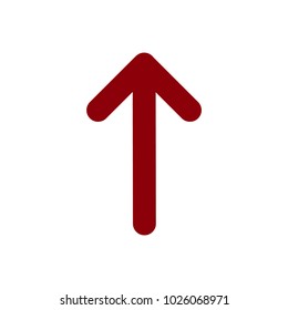 Pointer, arrow in modern flat style. Arrow button isolated on white background. Symbol for web design, site, app, UI.