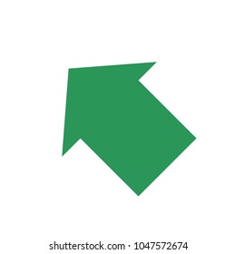 Pointer, arrow in modern flat style. Arrow button isolated on white background. Symbol for web design, site, app, UI.