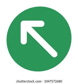 Pointer, arrow in modern flat style. Arrow button isolated on white background. Symbol for web design, site, app, UI.