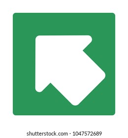 Pointer, arrow in modern flat style. Arrow button isolated on white background. Symbol for web design, site, app, UI.