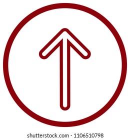 Pointer, arrow in modern flat style. Arrow button isolated on white background. Symbol for web design, site, app, UI.