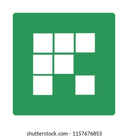 Pointer, arrow in modern flat style. Arrow button isolated on white background. Symbol for web design, site, app, UI.