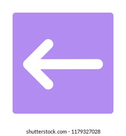 Pointer, arrow in modern flat style. Arrow button isolated on white background. Symbol for web design, site, app, UI.