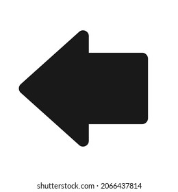 Pointer, arrow in modern flat style. Arrow button isolated on white background. Symbol for web design, site, app, UI.