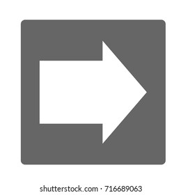 Pointer, arrow in modern flat style. Arrow vector button isolated on white background. Symbol for web design, site, app, UI.