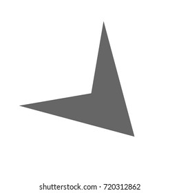 Pointer, arrow in modern flat style. Arrow button isolated on white background. Symbol for web design, site, app, UI.