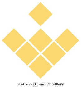 Pointer, arrow in modern flat style. Arrow button isolated on white background. Symbol for web design, site, app, UI.