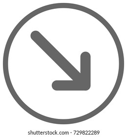 Pointer, arrow in modern flat style. Arrow button isolated on white background. Symbol for web design, site, app, UI.