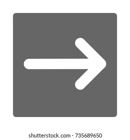 Pointer, arrow in modern flat style. Arrow vector button isolated on white background. Symbol for web design, site, app, UI.