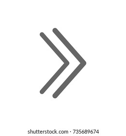 Pointer, arrow in modern flat style. Arrow vector button isolated on white background. Symbol for web design, site, app, UI.