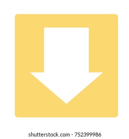 Pointer, arrow in modern flat style. Arrow vector button isolated on white background. Symbol for web design, site, app, UI.