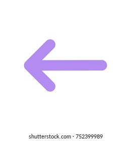 Pointer, arrow in modern flat style. Arrow vector button isolated on white background. Symbol for web design, site, app, UI.