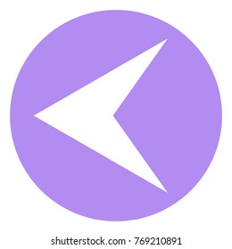 Pointer, arrow in modern flat style. Arrow button isolated on white background. Symbol for web design, site, app, UI.