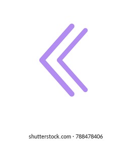 Pointer, arrow in modern flat style. Arrow button isolated on white background. Symbol for web design, site, app, UI.