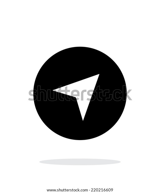 Pointer arrow simple icon on white\
background. Vector\
illustration.