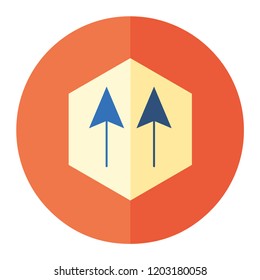 Pointer up arrow trendy icon on white background for web graphic