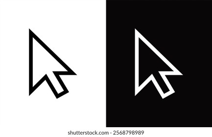 Pointer arrow vector icon. Computer mouse cursor symbol Vector illustration