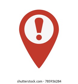 Pointer Attention sign icon on white background. Vector illustration