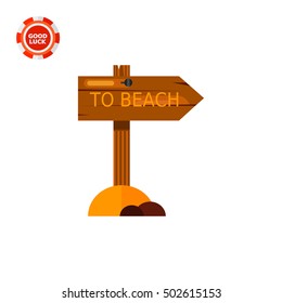 Pointer To Beach Icon