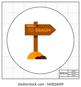 Pointer To Beach Icon